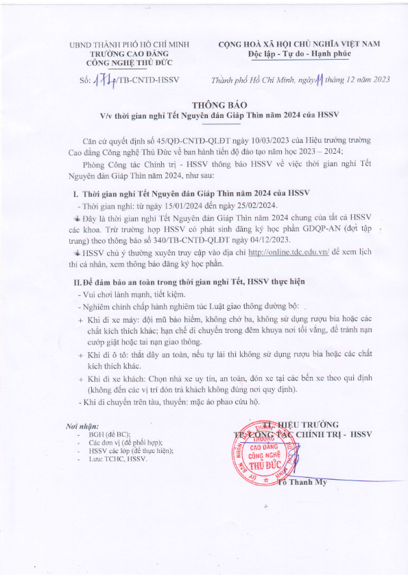 TB thoi gian nghi tet Nguyen dan 2024 cua HSSV_001